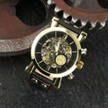 Mechanische Herrenarmbanduhr mit Lederarmband | LuxeStyle