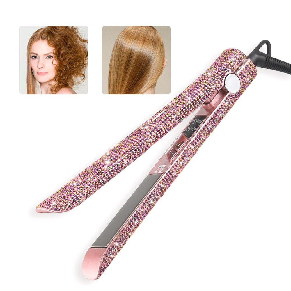 Glitzerndes Titanium-Glätteisen für trockenes Haar