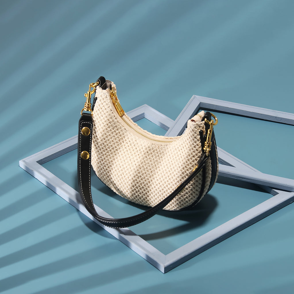 Weiche PU-Umhängetasche mit Sandwich-Tasche, horizontal – Bild 5 | LuxeStyle