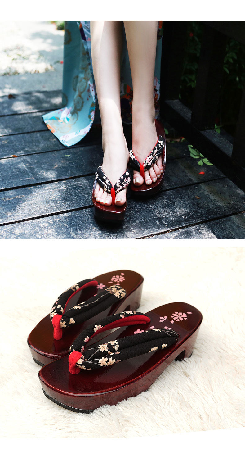 Japanische Holzsandalen mit Stoffoberteil – Bild 8 | LuxeStyle
