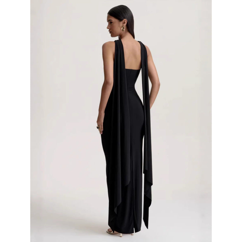 Halterneck Wickelkleid mit Twist-Detail – Bild 8 | LuxeStyle