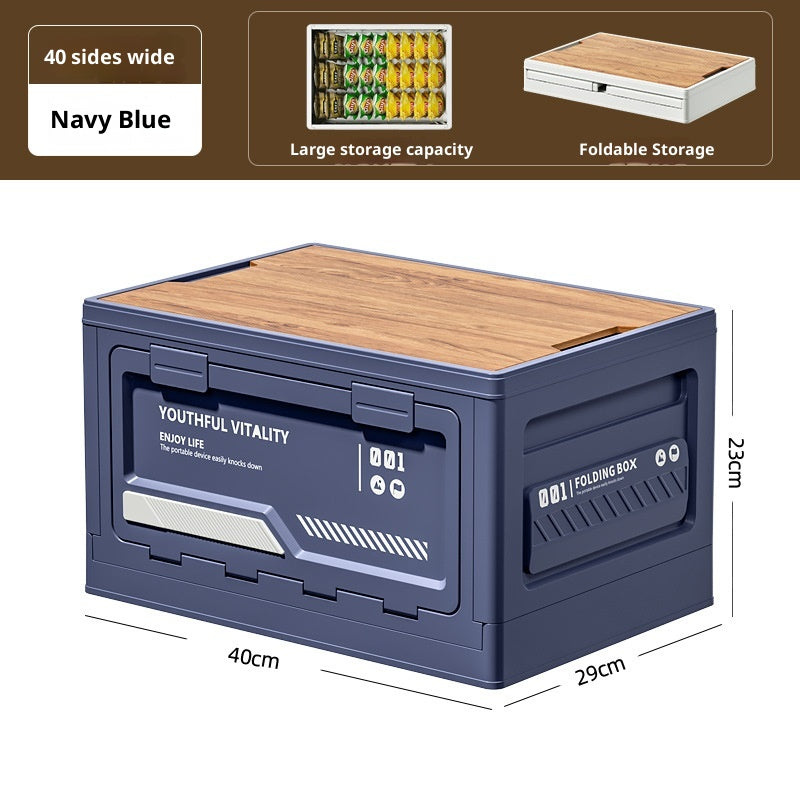 Camping-Storage-Box mit Holzdeckel