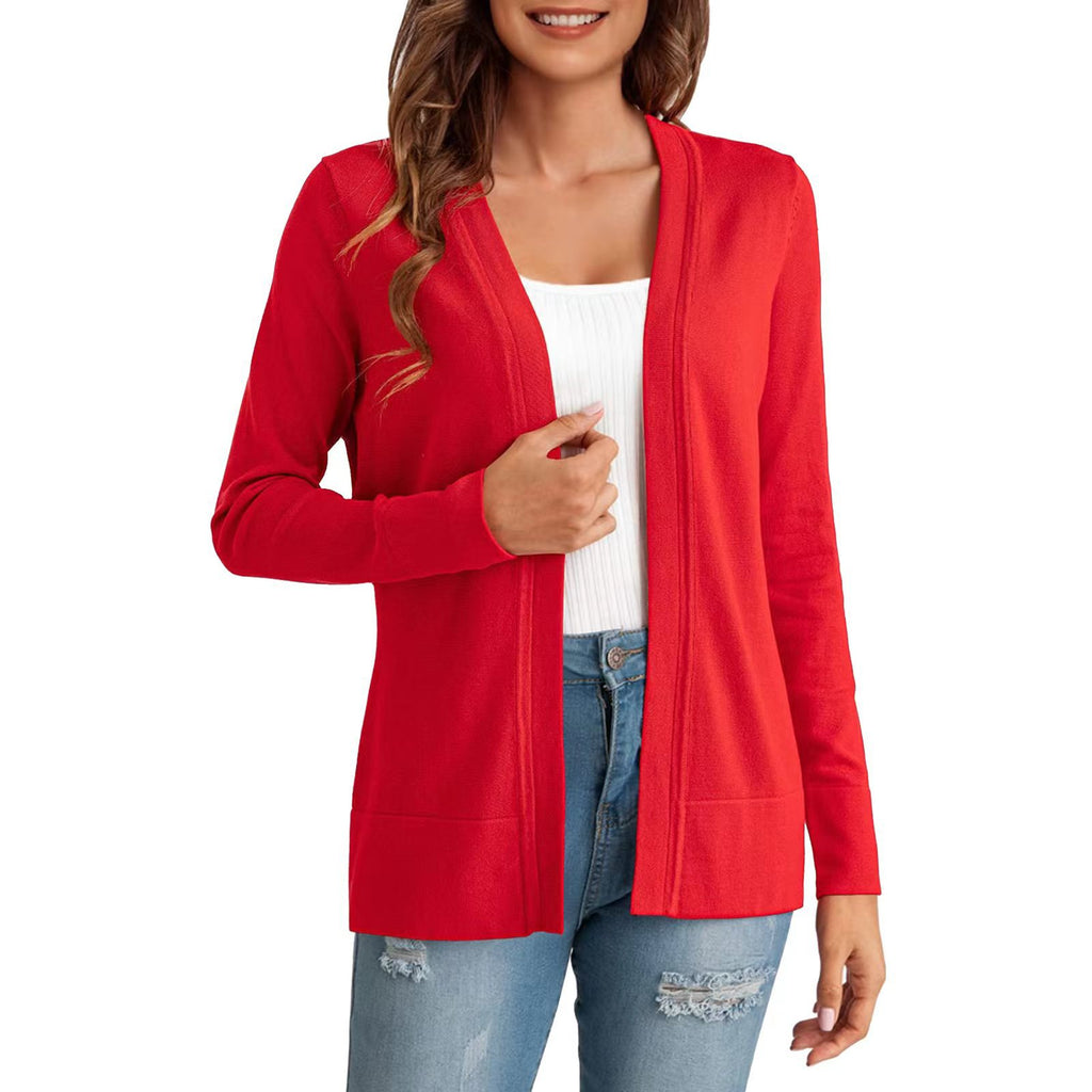 Strick-Cardigan für Damen – Weiss – Ansicht 3