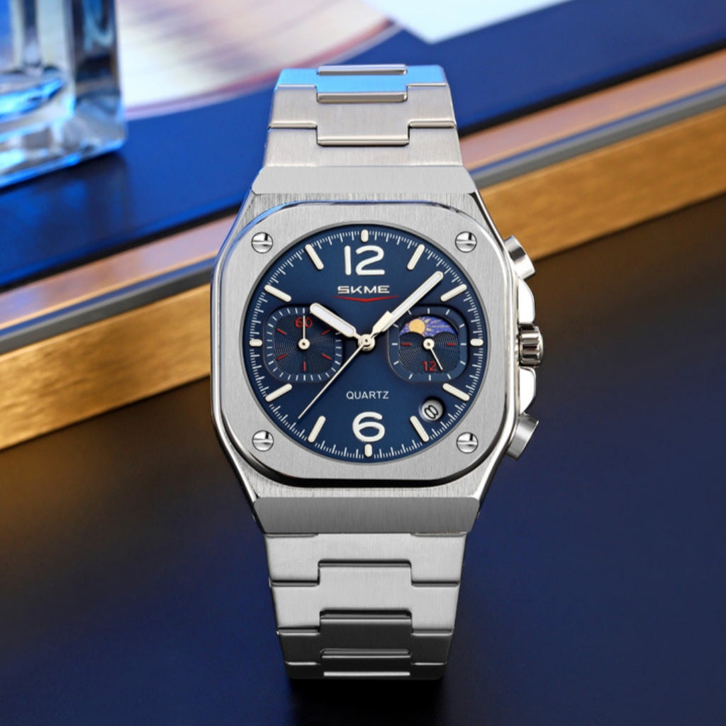 Herren Quartz-Uhr mit Multifunktion & wasserdicht