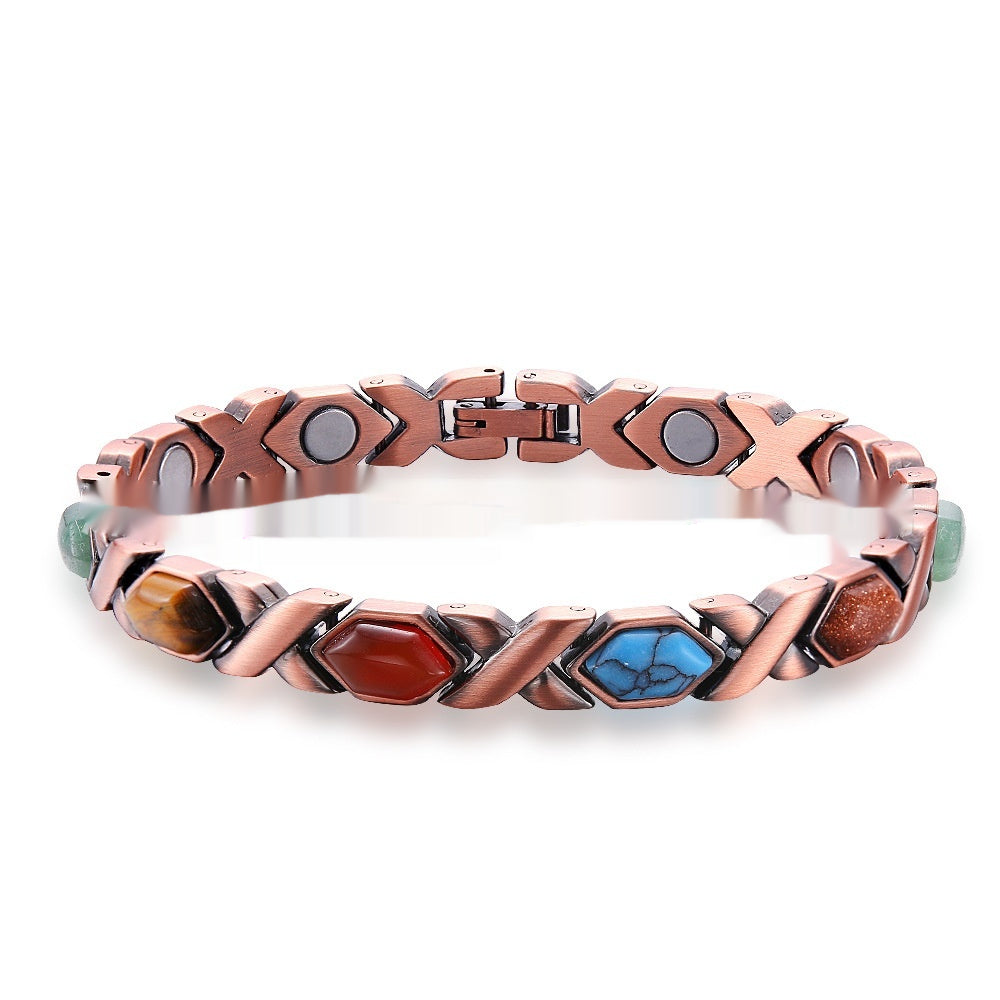 Retro Magnetarmband aus rotem Bronze – Bild 8 | LuxeStyle