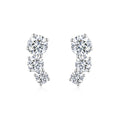 Moissanit-Ohrstecker «Trilogie» 1 ct · 925 Silber
