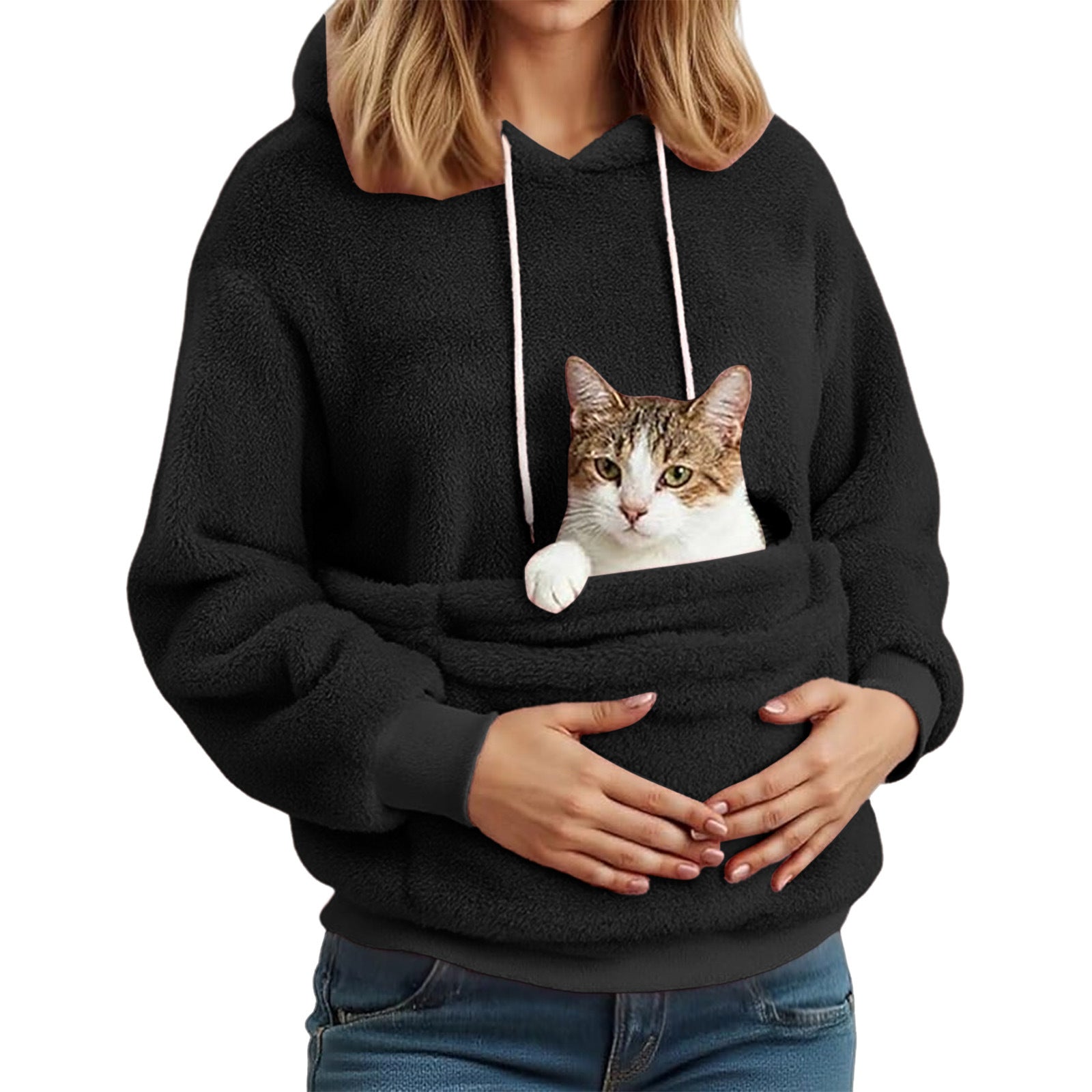 Damen Flanell Kapuzenpullover