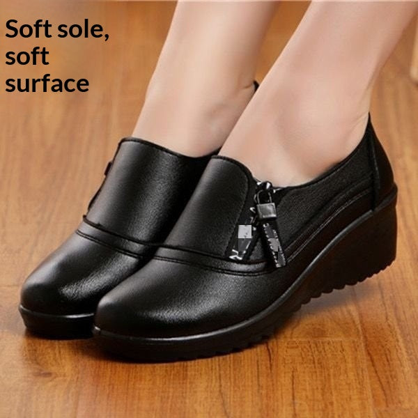 Keilabsatz-Schuhe für Damen mit Reissverschluss
