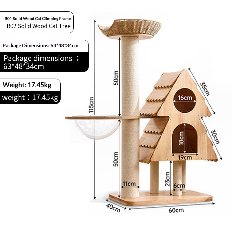 Holz-Katzenbaum «Weltraumkapsel»