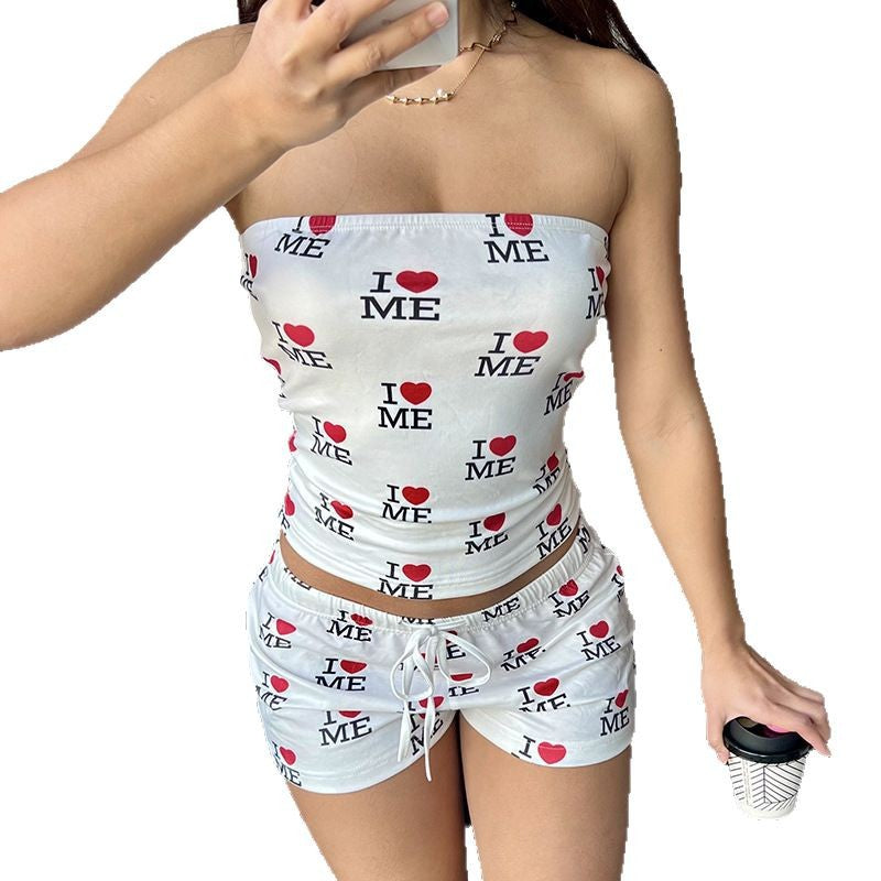 Leggings mit Print-Buchstaben