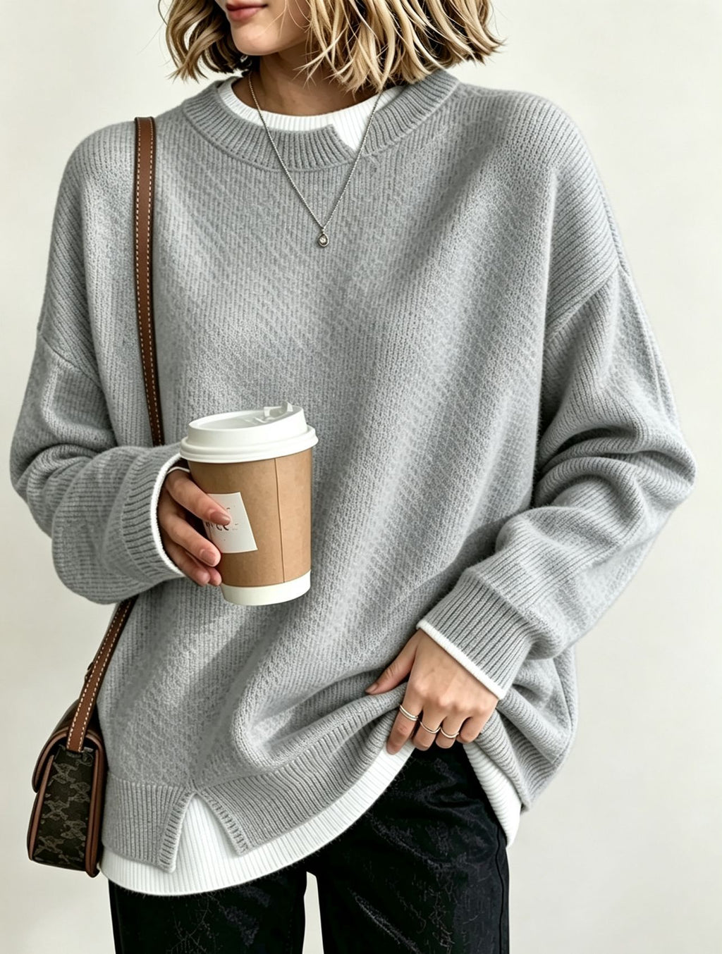 Strickpullover im Color-Blocking-Design