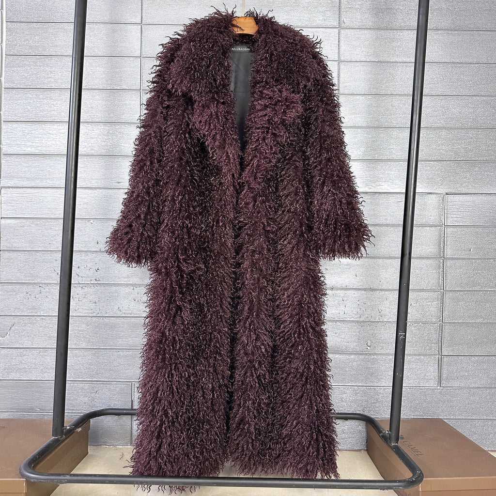 Eleganter Wollmantel mit Revers für Damen