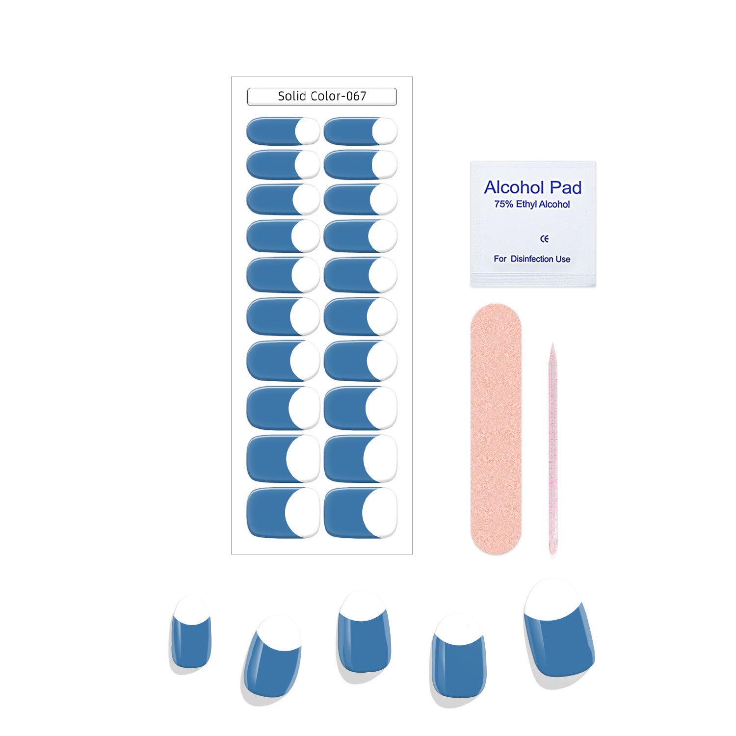 Französische Nagelsticker