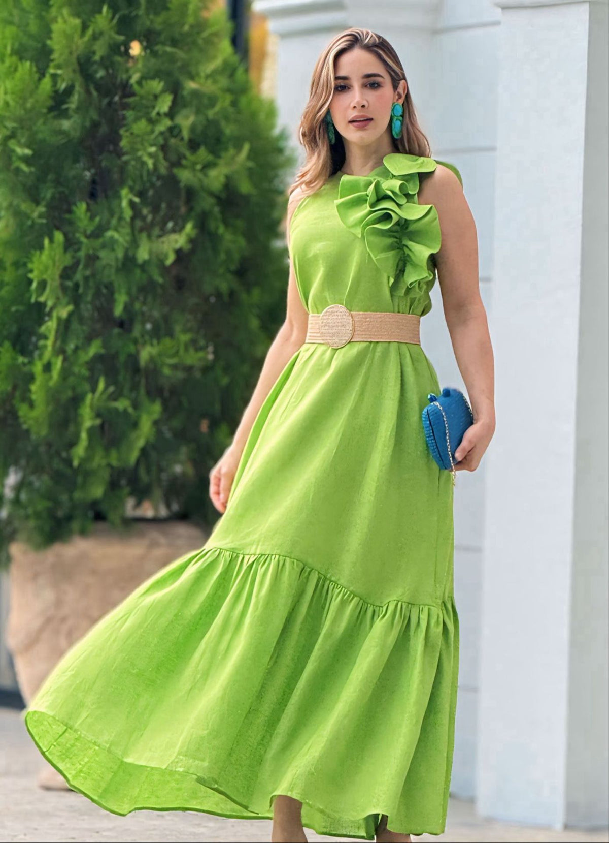 Ärmelloses Midikleid mit Rüschensaum – Bild 8 | LuxeStyle