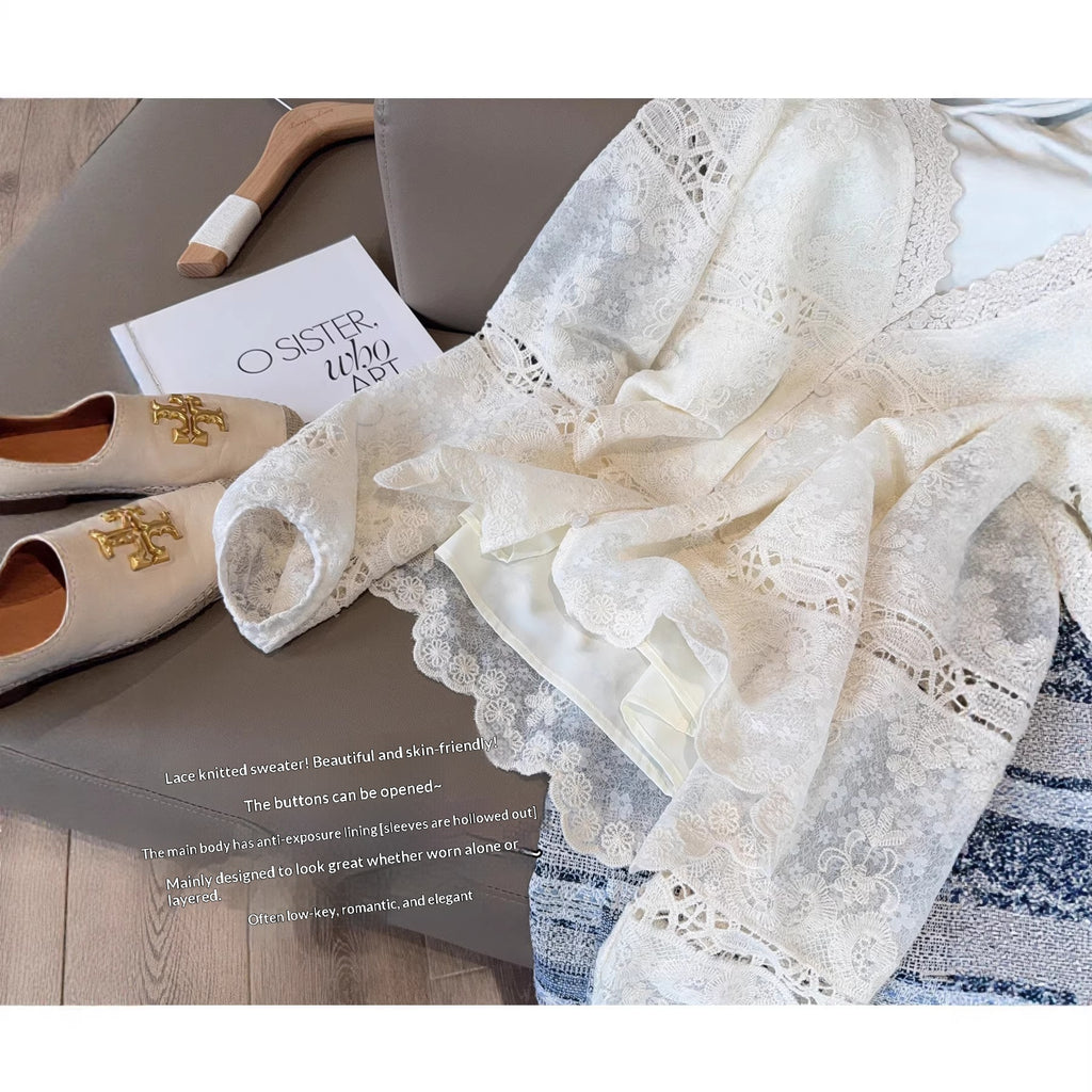 Beige Langarm-Top