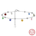 S925 Silber Fusskette mit Zirkonia Sternen | LuxeStyle