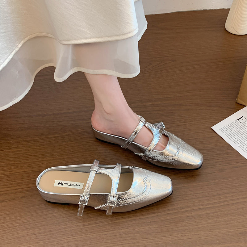 Plateau-Mules mit verdecktem Absatz