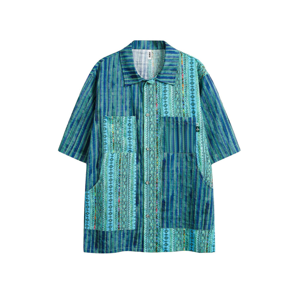 Freizeitshirt mit Patchwork-Streifen, kurzärmlig – Bild 5 | LuxeStyle