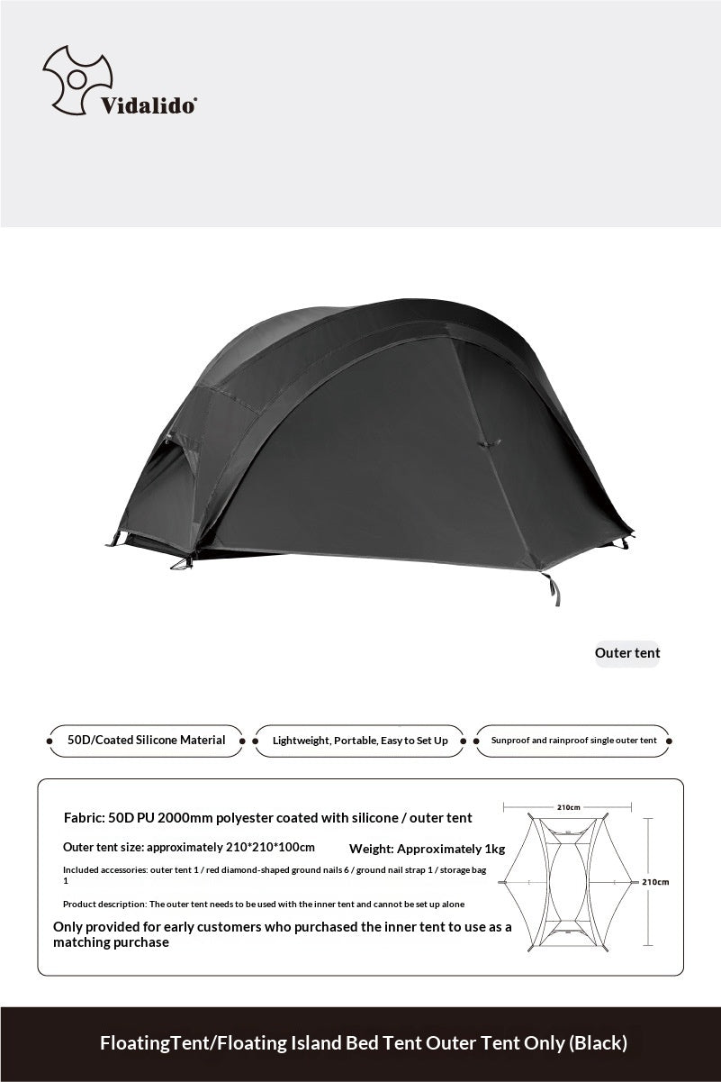 Leichtes Einzelpersonenzelt für Outdoor