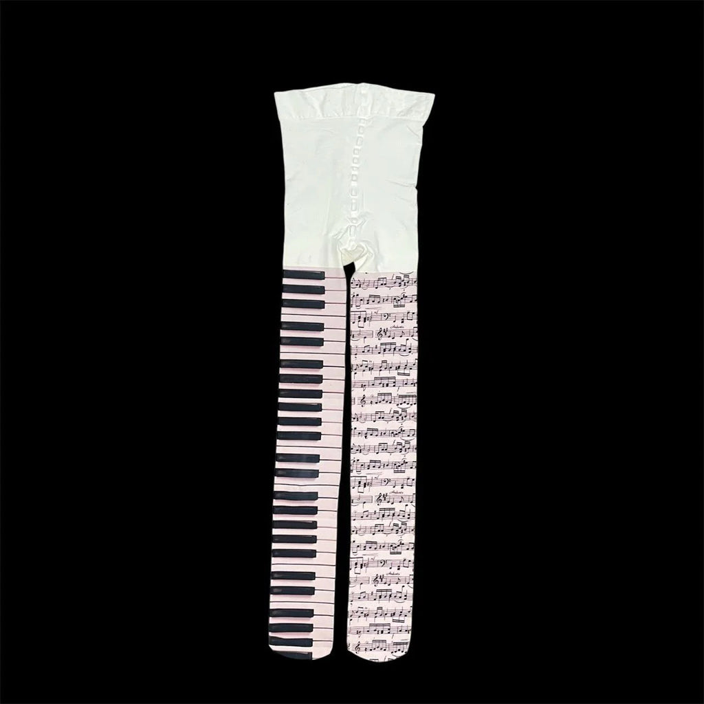 Overknee-Socken mit doppelseitigem Print