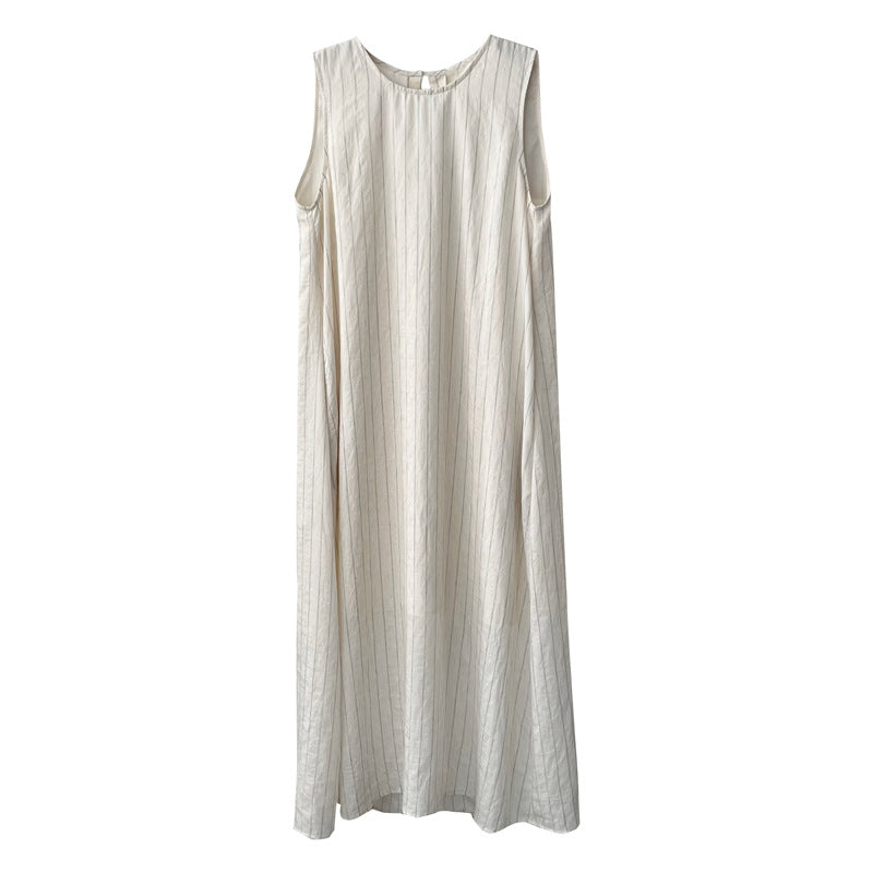 Gestreiftes ärmelloses Freizeitkleid