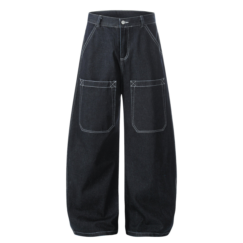 Blauer Denim-Hosen für Damen