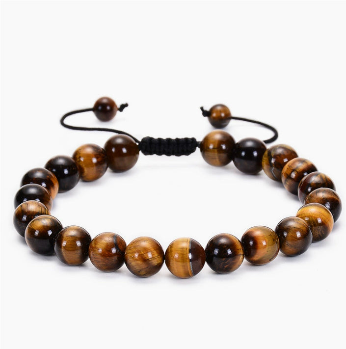 Tiger Eye Partnerarmbänder aus mattem Achat