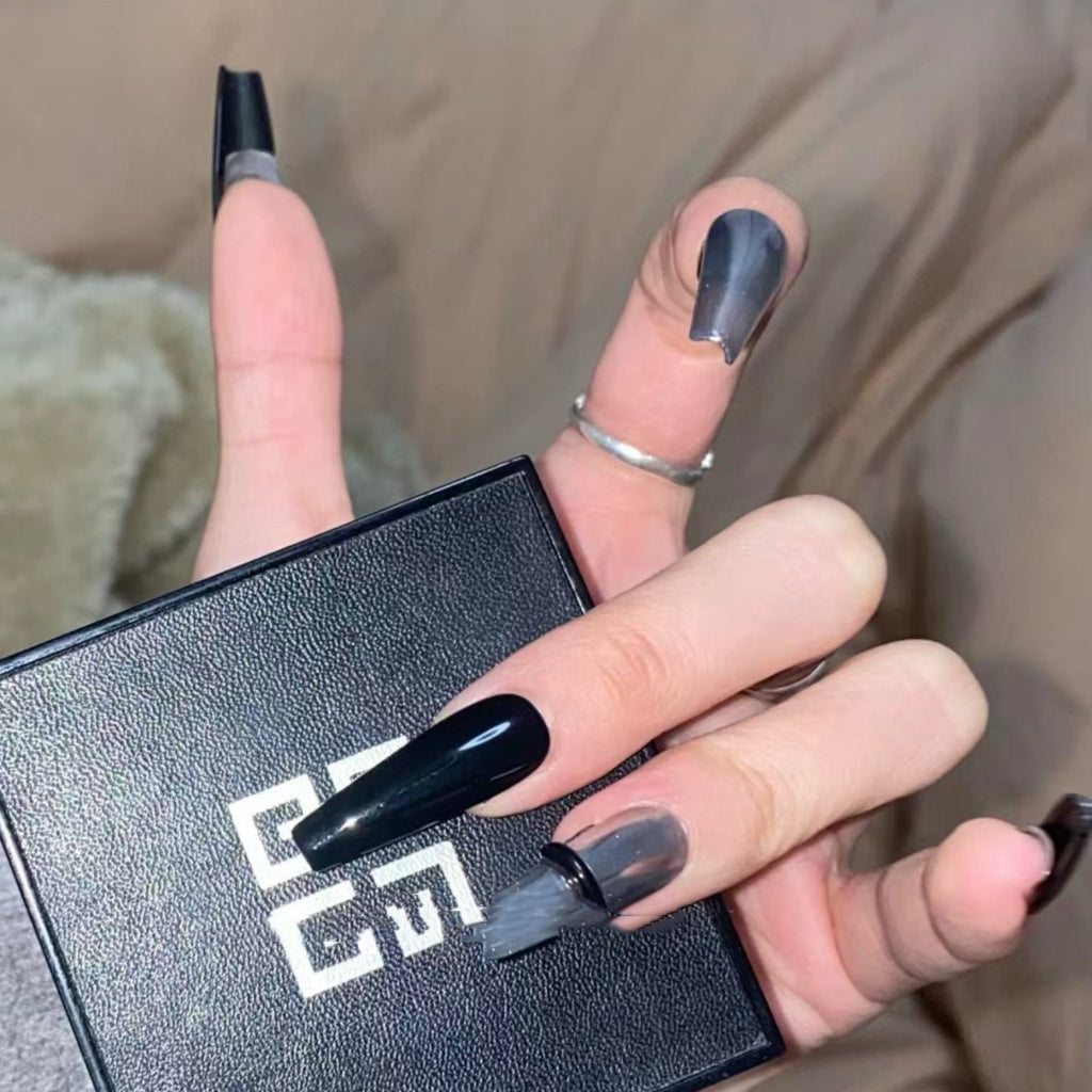 Silber-Schwarz Super Cool Nagelsticker