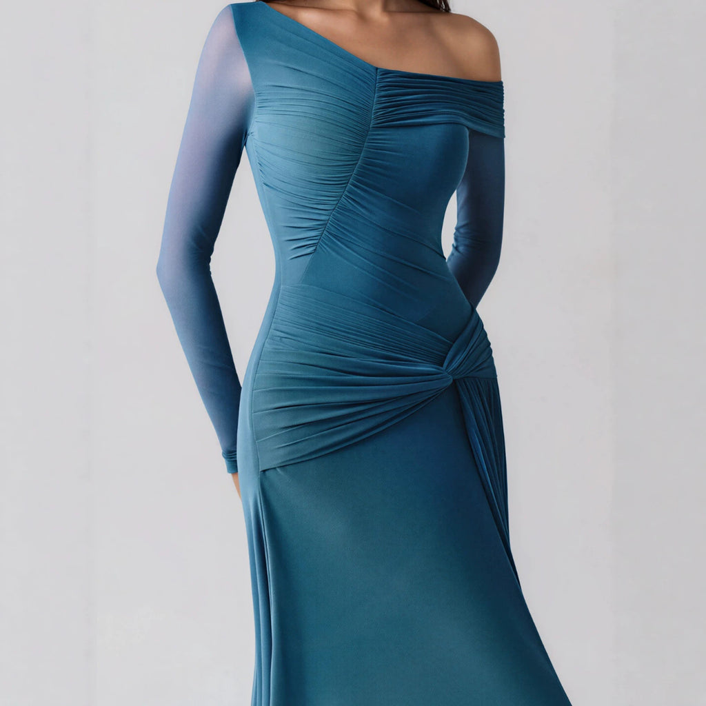 Asymmetrisches One-Shoulder Meerjungfrauenkleid