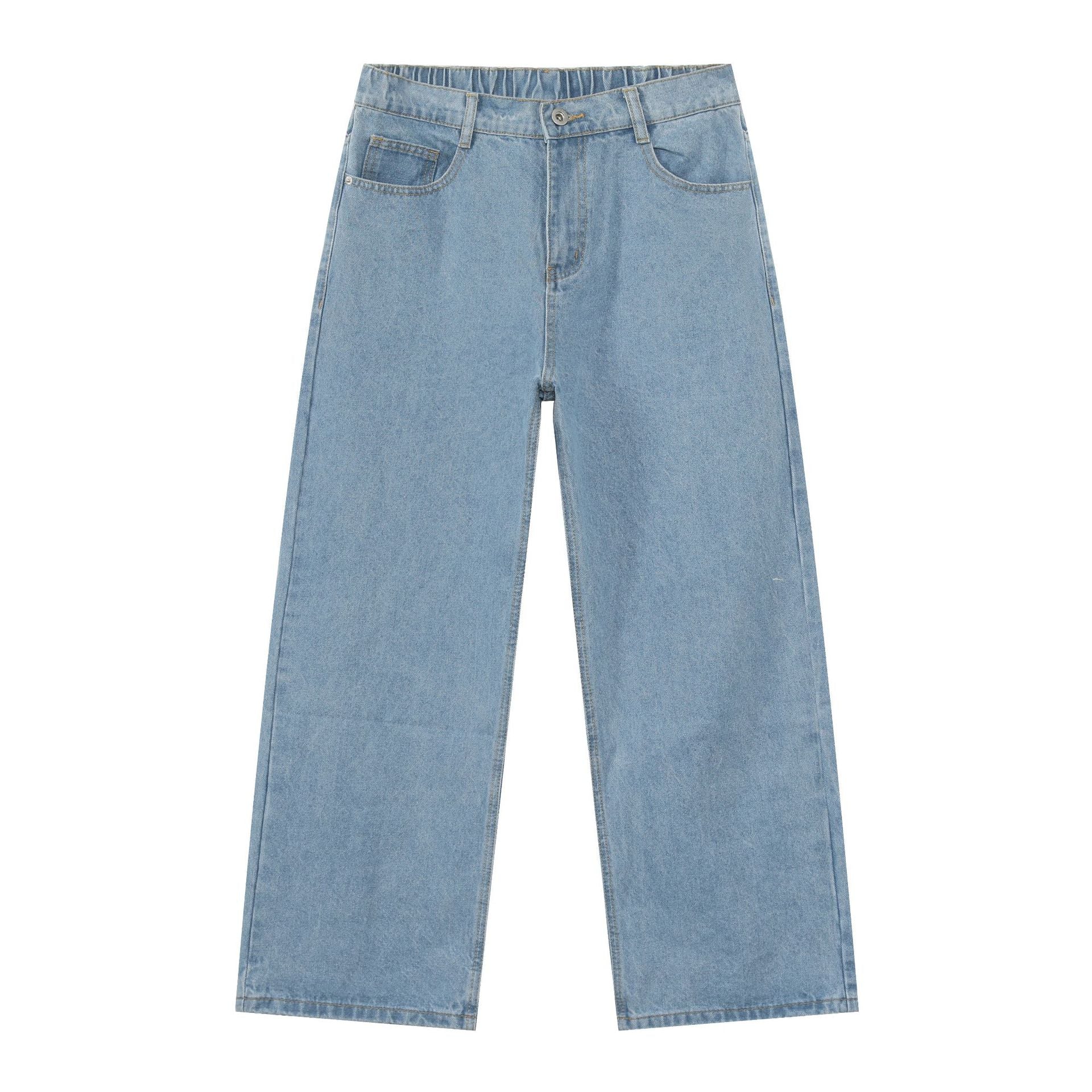 Loose Fit Straight Jeans im Korean Style