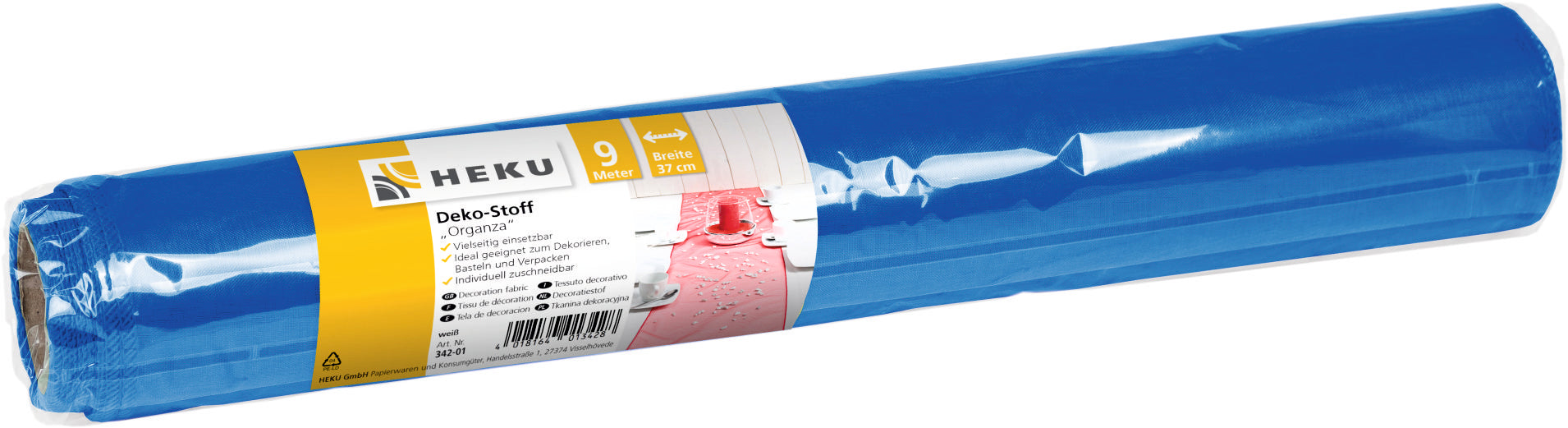 Dekostoff Organza dunkelblau
