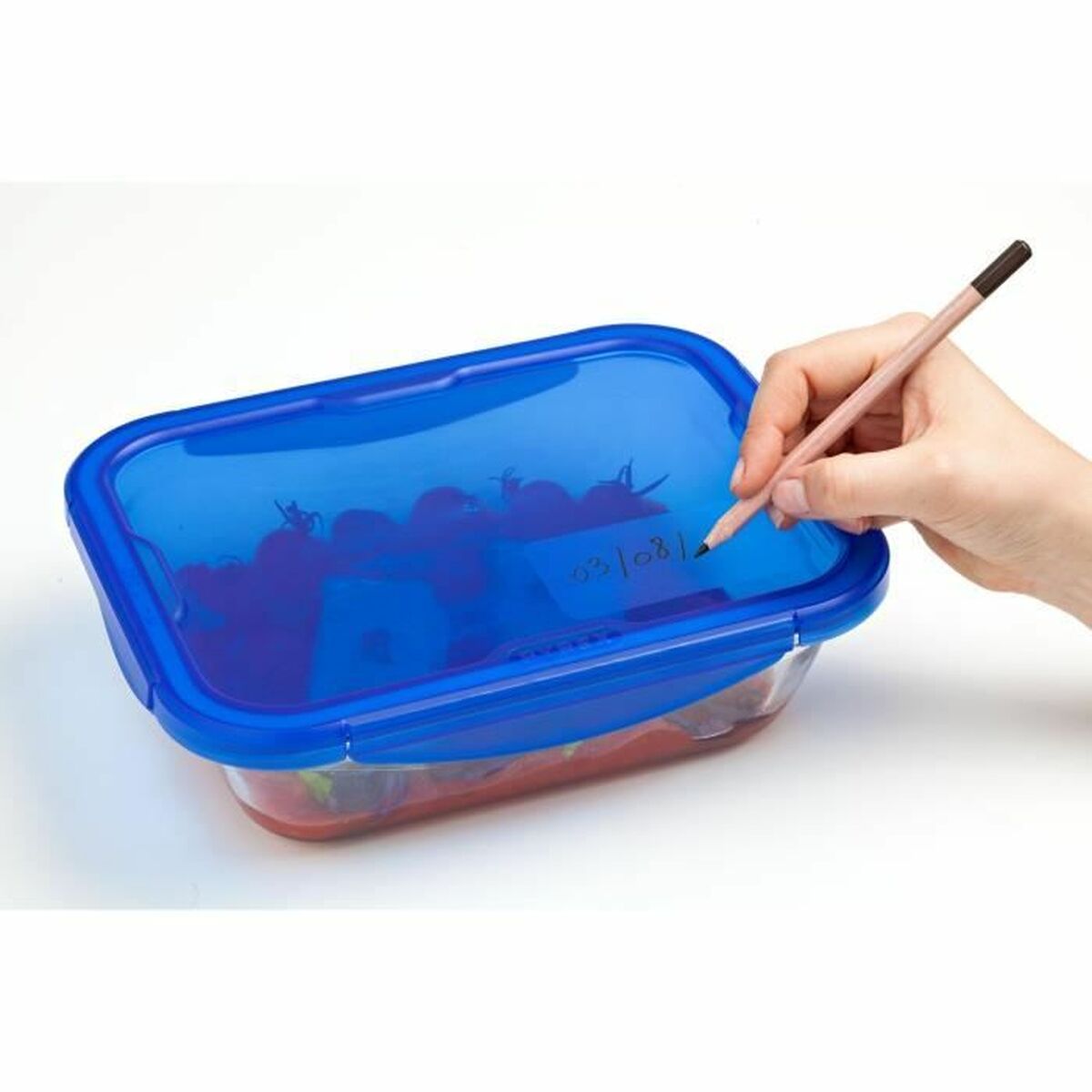 Lebensmittelbehälter Pyrex Blau Durchsichtig rechteckig 800 ml