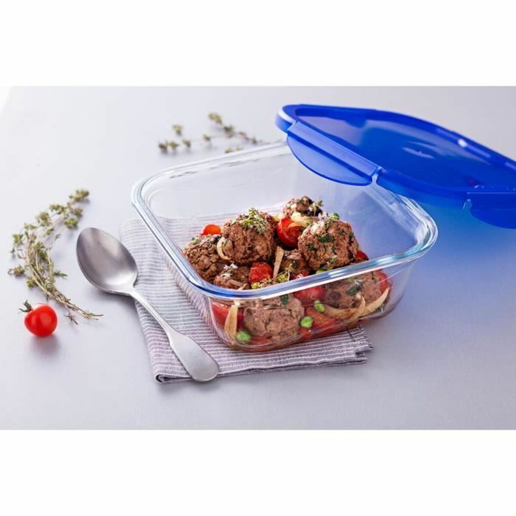 Lebensmittelbehälter Pyrex Blau Durchsichtig 800 ml (2 Stück)