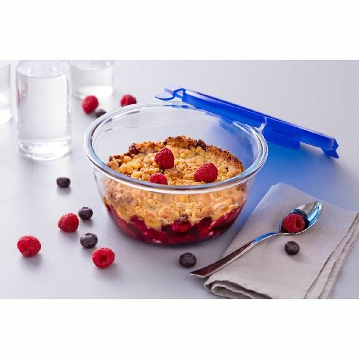 Lebensmittelbehälter Pyrex Blau Durchsichtig kreisförmig 1,6 L (6 Stücke)