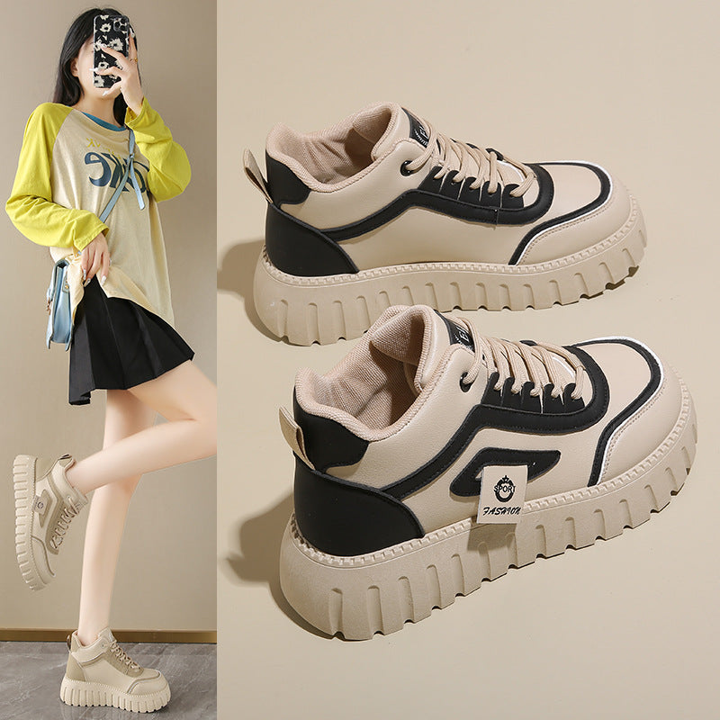 Atmungsaktive High-Top Sneaker mit Chunky-Sohle
