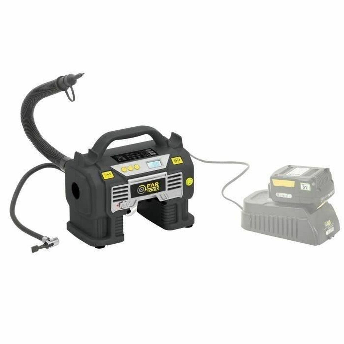 Kabelloser 18V Akku-Kompressor: Flexibel für Werkstatt & Haus.