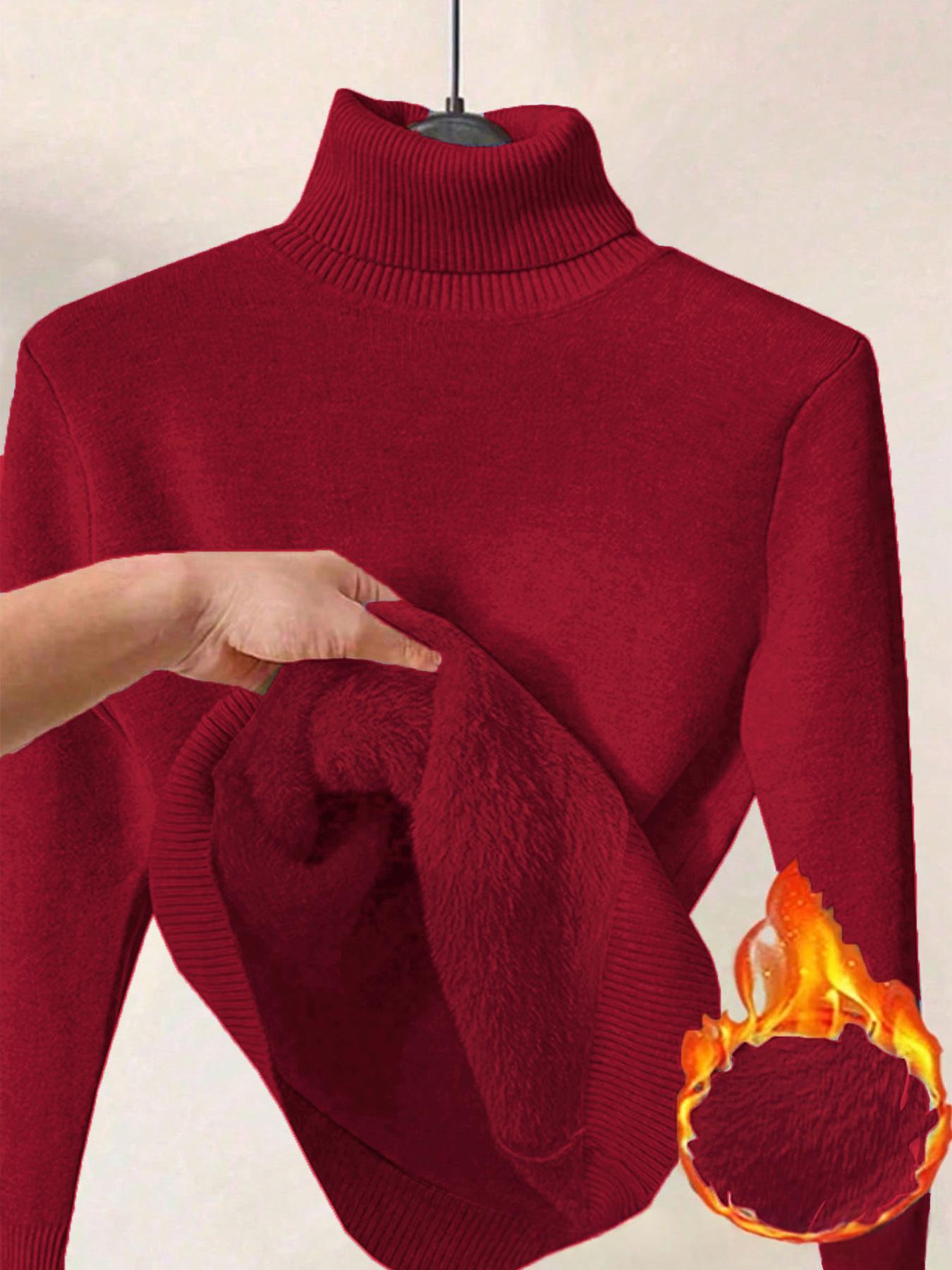 Damen Fleece Rollkragenpullover
