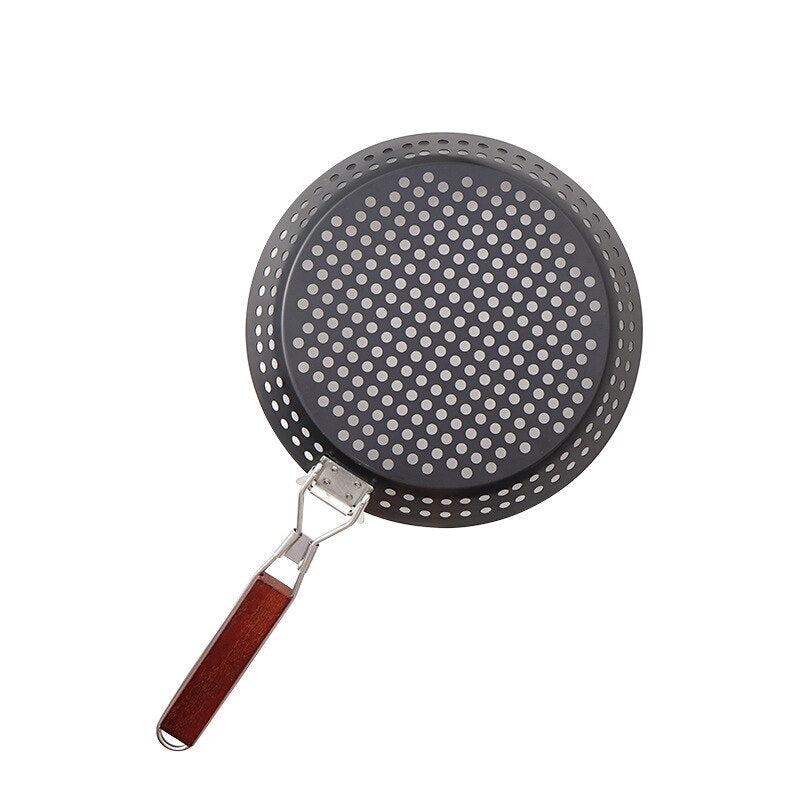 Faltbare Outdoor-Bratpfanne mit Holzgriff – Bild 2 | LuxeStyle