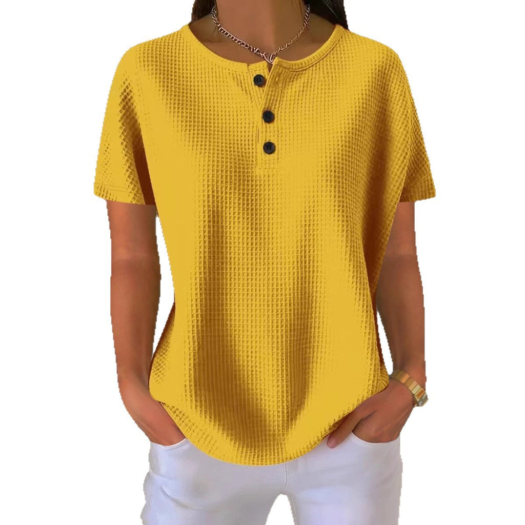 Lässiger Sommer-Pullover aus Polyester‑Waffelstrick – Bild 7 | LuxeStyle
