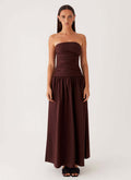 Damen trägerloses Plissee-Patchwork Abendkleid – Bild 11 | LuxeStyle