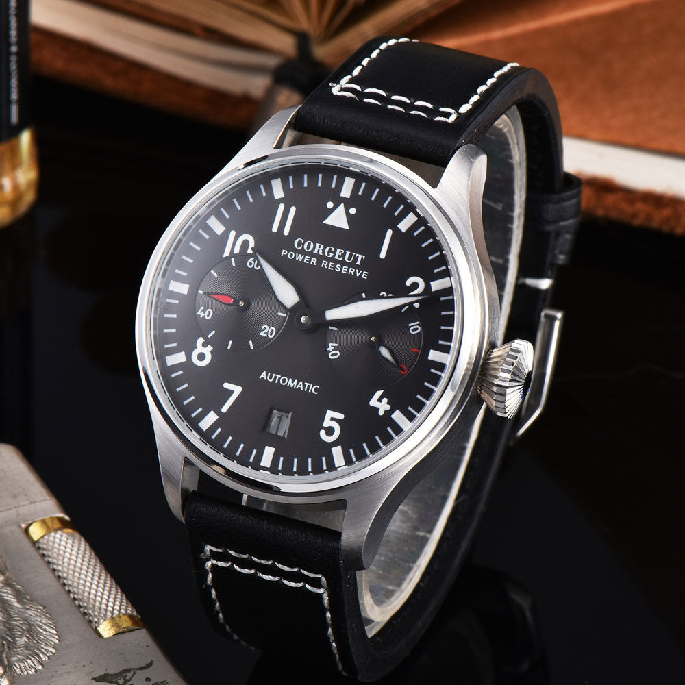 Corgeut Automatikuhr mit Lederarmband – Bild 6 | LuxeStyle