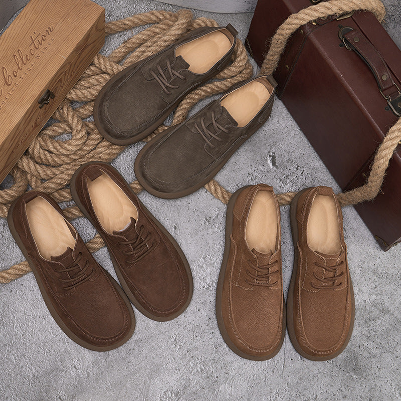 Retro-Halbschuhe aus Leder – Bild 7 | LuxeStyle