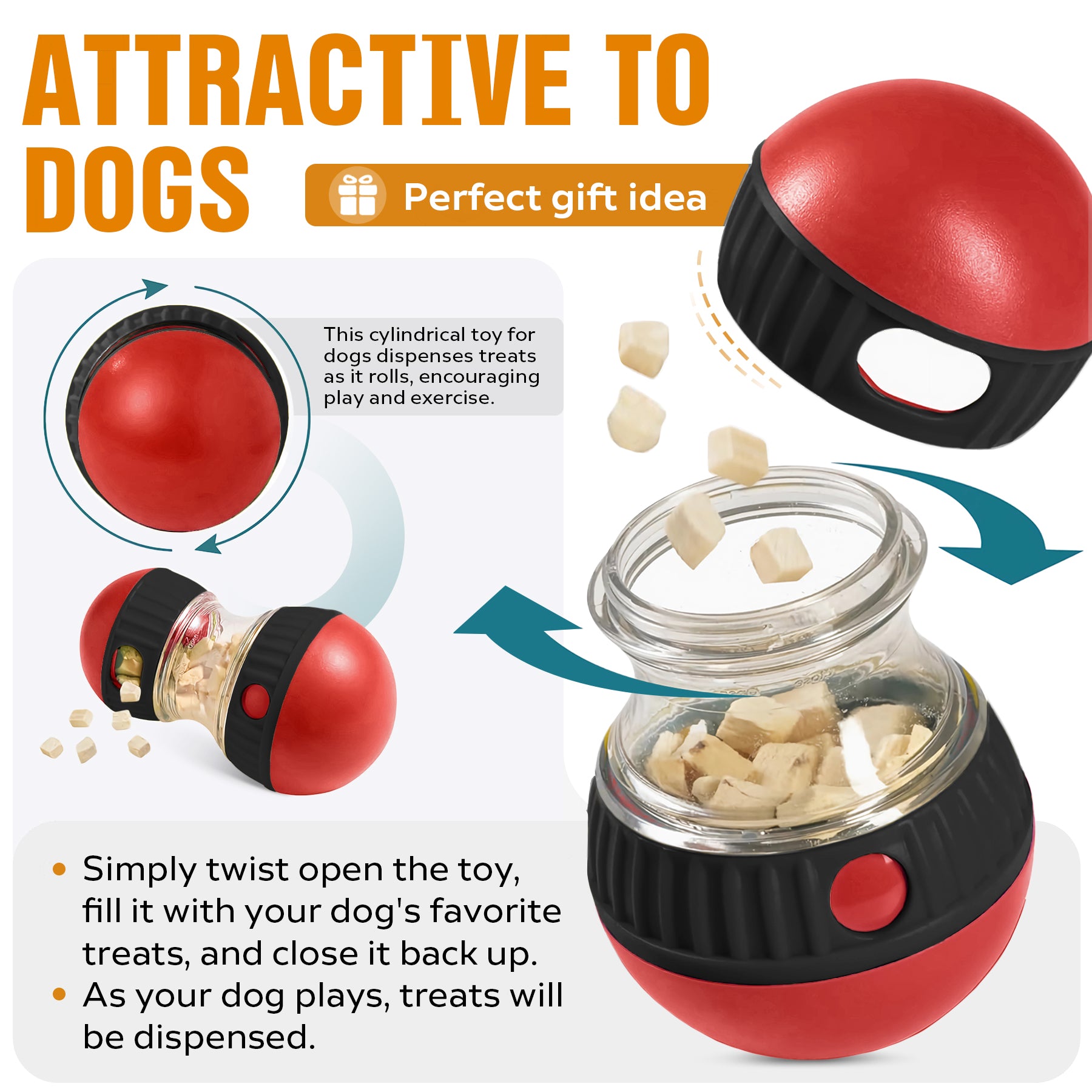 Hunde Snackball – Verstellbarer Futterspender