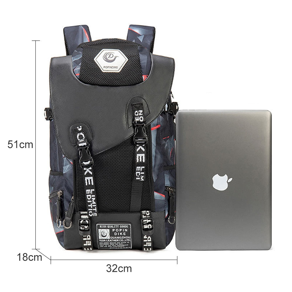 USB-Rucksack mit Laptopfach und Ladeanschluss – Bild 2 | LuxeStyle