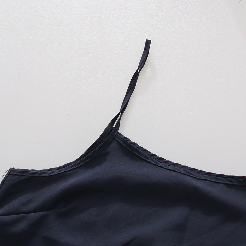 Navy Organza Bluse