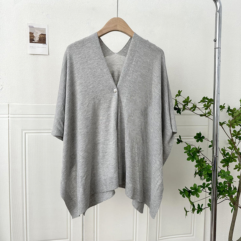 Schwarzer Strick-Cardigan mit Gürtelschnalle – Bild 4 | LuxeStyle