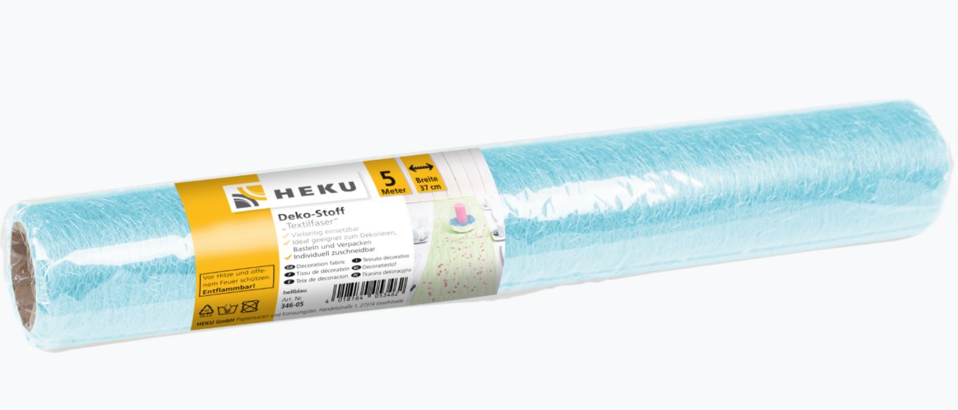 Dekostoff Textilfaser hellblau