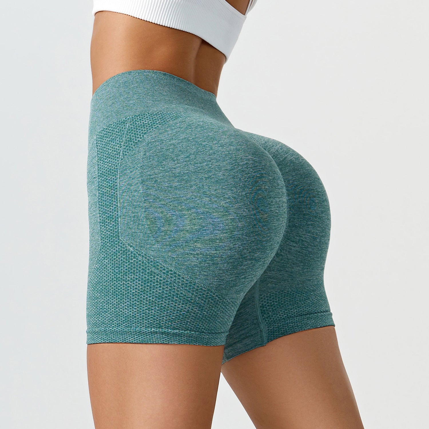 High-Waist Yoga Shorts «Peach Butt»