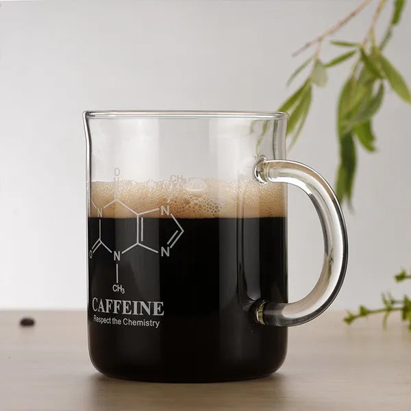 Borosilikatglas-Tasse mit Skala