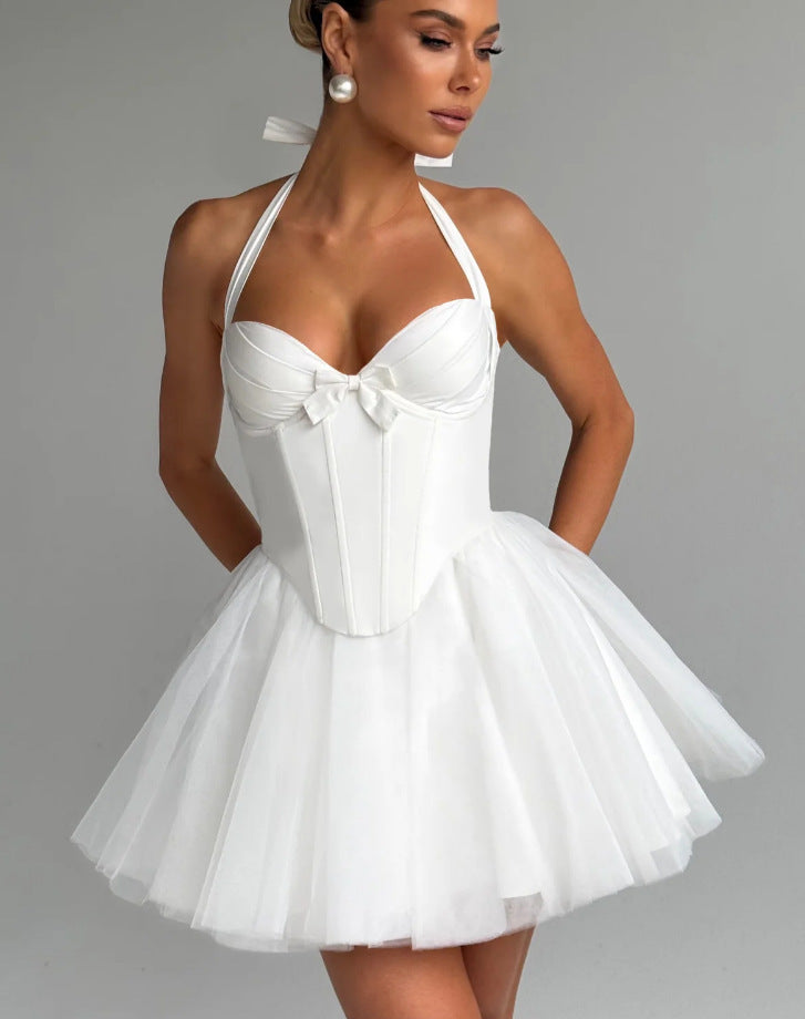 Fishtail Halterneck Spitzenkleid